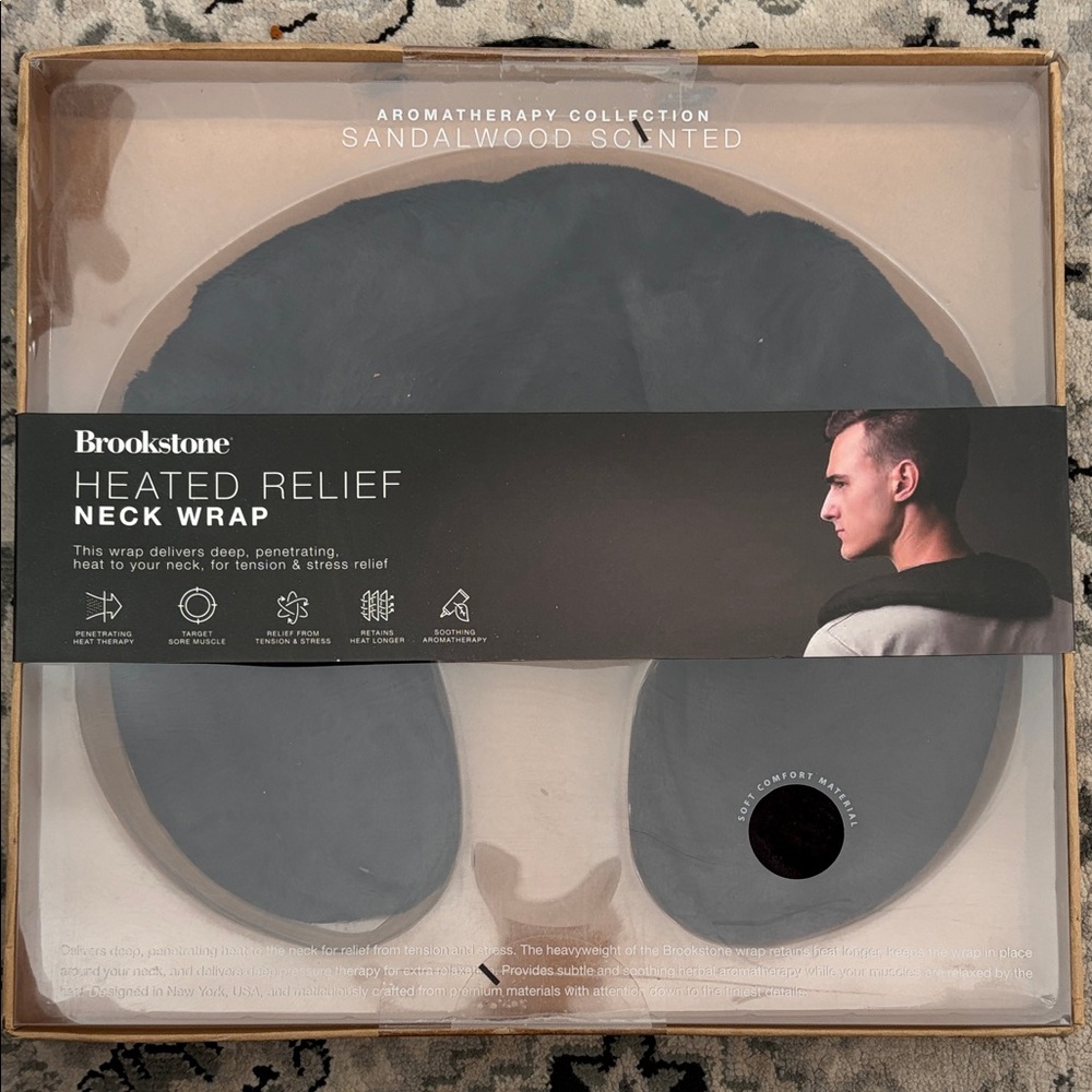 Brookstone Gray Aromatherapy Neck Wrap